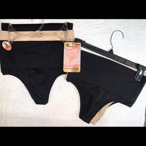 Inte’co Intimates Smooth Shaper Hi-Waisted  Comfort Thong Tummy Control Panties